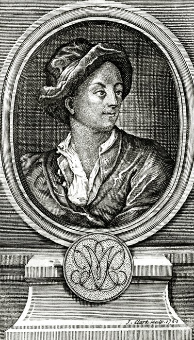 Matthew Prior, J. Clark tarafından oyulmuş, 1722 by John Francis Rigaud