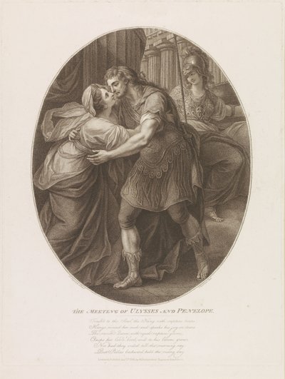 Francesco Bartolozzi tarafından oyulmuş Ulysses ve Penelope