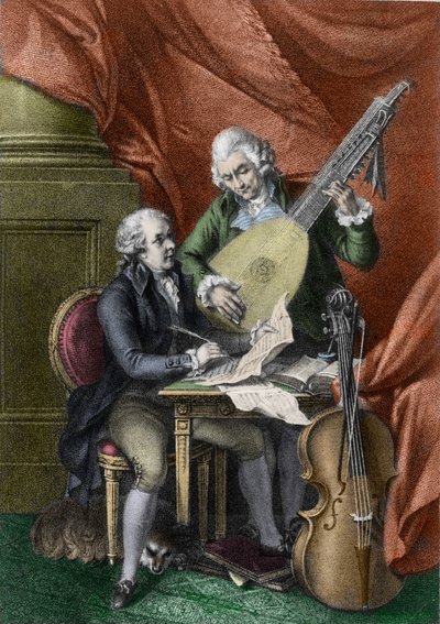 Wolfgang Amadeus Mozart ve Franz Joseph Haydn by John Francis Rigaud