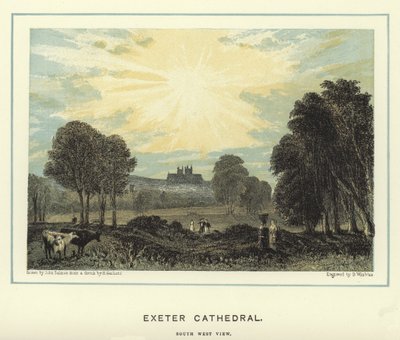 Exeter Katedrali, güney batı görünümü by John Francis Salmon