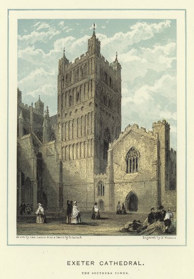 Exeter Katedrali, güney kulesi by John Francis Salmon