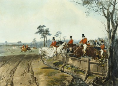 Full Cry, Huffman ve Mackrill tarafından oyulmuş (renkli gravür) by John Frederick Herring Snr