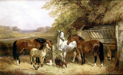 Peyzajda Çiftlik Hayvanları (tuval üzerine yağlı boya) by John Frederick Herring Jnr