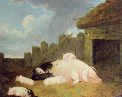 Arpacıkta Domuz Yavruları ile Ekin by John Frederick Herring Junior