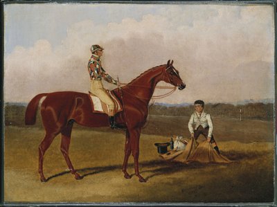 "Yalınayak", Yarış Atı, Jokey Yukarı ve Damat ile, 1835 by John Frederick Herring Senior