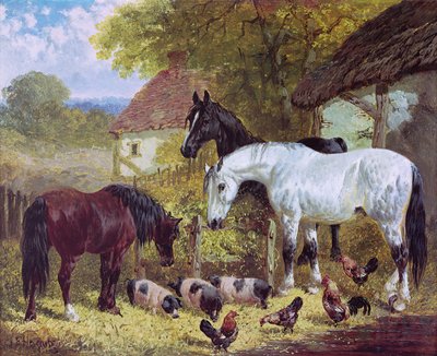 çiftlik avlusu by John Frederick Herring Senior