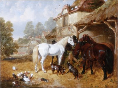 Çiftlik bahçesindeki atlar by John Frederick Herring Senior