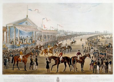 Prix du jokey club a Chantilly in 1841 Baskı John Frederick Herring (1795-1865) by John Frederick Herring Senior