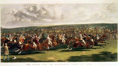 The Start of the Memorable Derby of 1844, engraved by Charles Hunt (1803-77)  by John Frederick Herring Senior