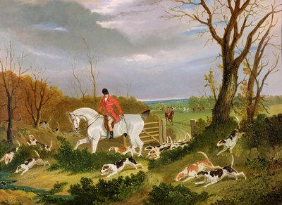 The Suffolk Hunt - Going to Cover near Herringswell  by John Frederick Herring Senior