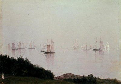 Bir Newport Öğleden Sonrası (gemide petrol) by John Frederick Kensett