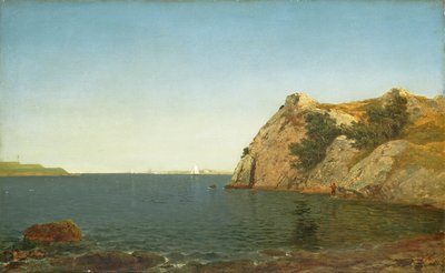 Beacon Rock, Newport Limanı, 1857 by John Frederick Kensett