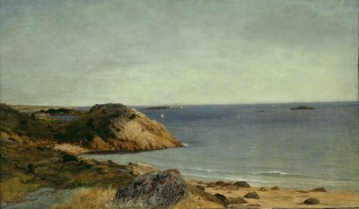 Rocky Coast, 1860 dolayları (tuval üzerine yağlı boya) by John Frederick Kensett
