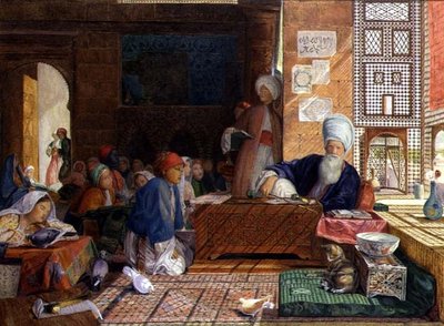 Bir Okulun İç Mekanı, Kahire (wc) (ayrıca bkz. 22700) by John Frederick Lewis