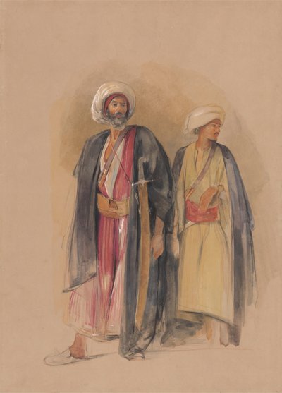 Gebel Tor Şeyhi Hüseyin ve Oğlu by John Frederick Lewis
