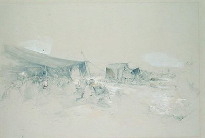 Sina Dağı Çölü (kağıt üzerine kalem ve guaj boya) by John Frederick Lewis