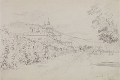 Escorial, Madrid, 1832 (kalem) by John Frederick Lewis