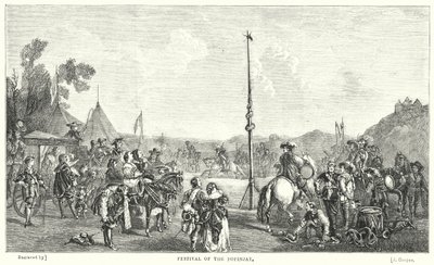 Popinjay Festivali (gravür) by John Frederick Tayler