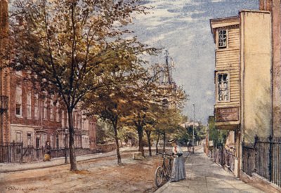 Church Row, Hampstead (renkli taş) by John Fulleylove
