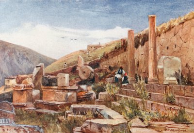 Delfi. Atinalıların Portikosu by John Fulleylove