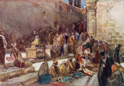 Kudüs'teki Kutsal Kabir Kilisesi'nin Ön Avlusuna Giriş by John Fulleylove