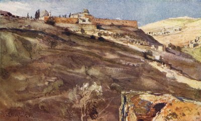 Kudüs, Tapınak Alanının Güney Duvarı, Gün Batımında Hinnom Vadisi