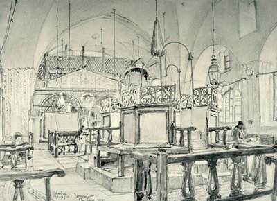 Kudüs'teki İspanyol Sinagogu - İçişleri, 1902. by John Fulleylove