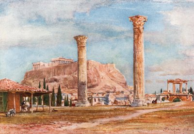 The Acropolis from the Site of the Temple of Olympian Zeus by John Fulleylove