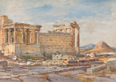 Erectheum'un Güney Yakası, Eski Athena Polias Tapınağı'nın Temeli by John Fulleylove
