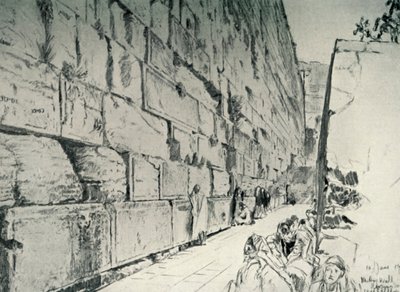 Ağlama Yeri Duvarı, 1902. by John Fulleylove