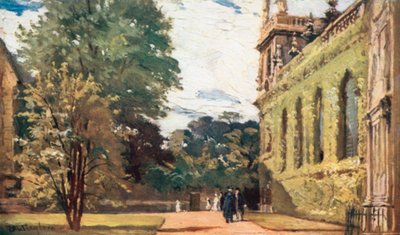 Trinity College (renkli lito) by John Fulleylove