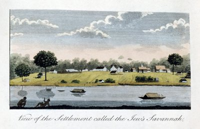 Yahudilerin Savannah adlı yerleşim yerinin görünümü, 1813 by John Gabriel Stedman
