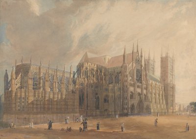 Westminster Abbey'nin kuzeydoğu görünümü by John Gendall