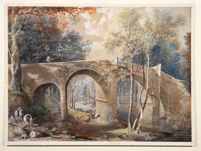 Fingle Bridge, Dartmoor'daki oduncular by John Gendall