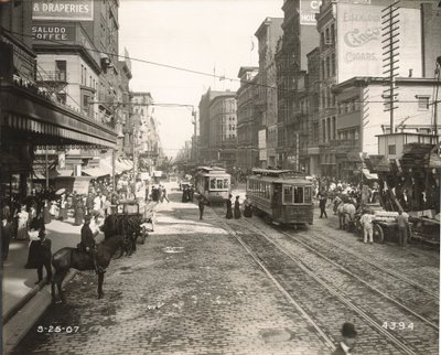 Market Street, 10. caddeden doğu, Philadelphia, 1907 by John Gibb Smith