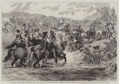 Kraliyet Akademisi Sergisinde Mart'ta Bir Ordu, Bagaj-Vagonlu Arka Muhafız, by John Gilbert
