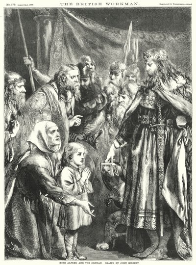 Kral Alfred ve Yetim (gravür) by John Gilbert