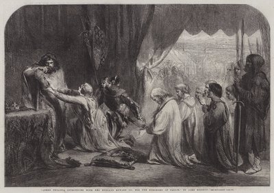 Kraliçe Philippa, Calais Burgesses için Kocası Edward III ile aracılık ediyor by John Gilbert