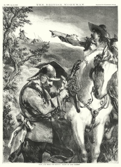 Durun ve Tokayı onarın (gravür) by John Gilbert