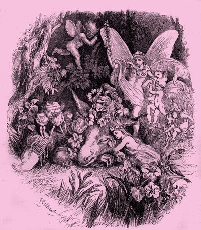 Bir Yaz Gecesi Rüyasında Titania ve Alt by John Gilbert