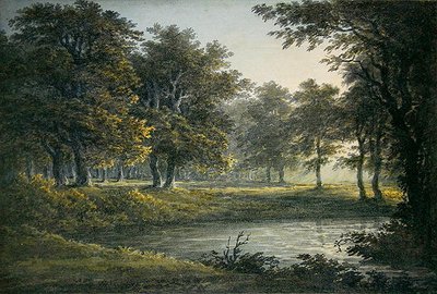 Akşam (kağıt üzerine sulu boya) by John Glover