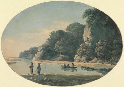 Balıkçılar ile nehir by John Glover