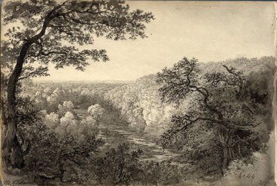 Greta (kağıt üzerinde mürekkep (siyah)) by John Glover