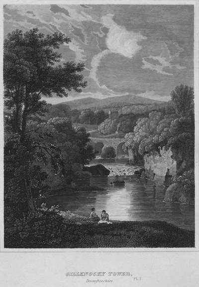 Gillknocky Kulesi, Dunfrieshire, 1814 by John Greig