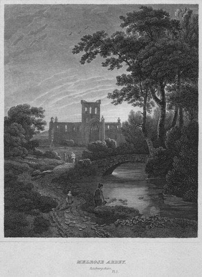 Melrose Manastırı, Roxburghshire, 1814 by John Greig