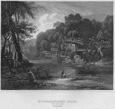 St. Constantines Hücreleri, Colby Kalesi yakınında. Cumberland, 1814 by John Greig