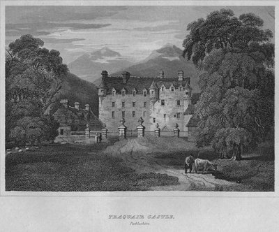Traquair Kalesi, Peebleshire, 1814 by John Greig