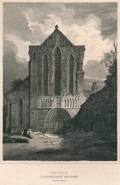 Lanercost Manastırı'nın Batı Cephesi. Cumberland, 1814 by John Greig