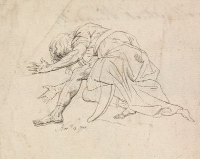 diz çökmüş bir adam by John Hamilton Mortimer