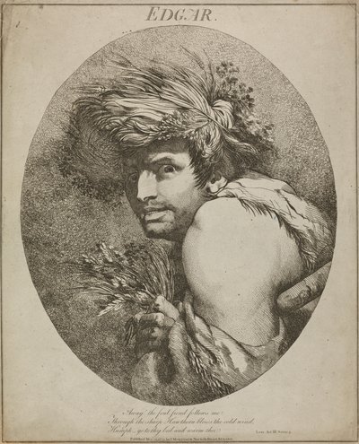 Edgar, "Kral Lear", Perde III, Sahne III by John Hamilton Mortimer